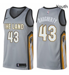 Youth Nike Cleveland Cavaliers 43 Brad Daugherty Swingman Gray NBA Jersey City Edition