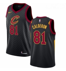 Youth Nike Cleveland Cavaliers 81 Jose Calderon Swingman Black Alternate NBA Jersey Statement Edition 
