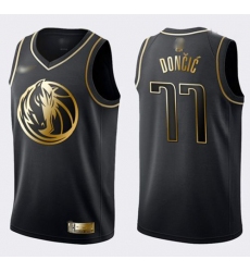 Mavericks #77 Luka Doncic Black Gold Basketball Swingman Limited Edition Jersey