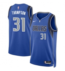 Men Dallas Mavericks 31 Klay Thompson Blue 2024 Icon Edition Stitched Basketball Jersey