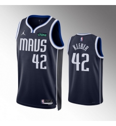 Men Dallas Mavericks 42 Maxi Kleber Navy Statement Edition Stitched Basketball Jersey