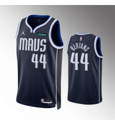 Men Dallas Mavericks 44 Davis Bertans Navy Statement Edition Stitched Basketball Jersey