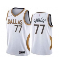 Men Dallas Mavericks 77 Luka Doncic 2020 2021 City Edition NBA Stitched Jersey