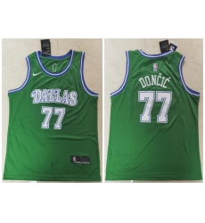 Men Dallas Mavericks 77 Luka Doncic Green Nike Swingman Jersey