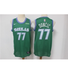 Men Dallas Mavericks 77 Luka Doncic Green Nike Swingman Jersey