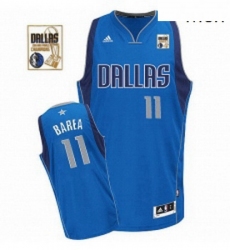 Mens Adidas Dallas Mavericks 11 Jose Barea Swingman Royal Blue Road Champions Patch NBA Jersey