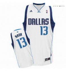 Mens Adidas Dallas Mavericks 13 Steve Nash Swingman White Home NBA Jersey