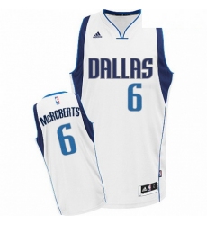 Mens Adidas Dallas Mavericks 6 Josh McRoberts Swingman White Home NBA Jersey 