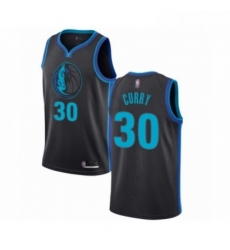 Mens Dallas Mavericks 30 Seth Curry Authentic Charcoal Basketball Jersey City Edition 