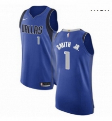 Mens Nike Dallas Mavericks 1 Dennis Smith Jr Authentic Royal Blue Road NBA Jersey Icon Edition