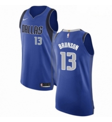 Mens Nike Dallas Mavericks 13 Jalen Brunson Authentic Royal Blue Road NBA Jersey Icon Edition 