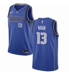 Mens Nike Dallas Mavericks 13 Steve Nash Swingman Royal Blue Road NBA Jersey Icon Edition