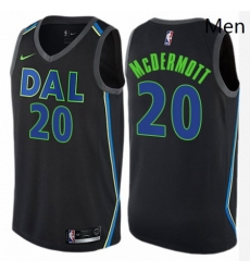 Mens Nike Dallas Mavericks 20 Doug McDermott Swingman Black NBA Jersey City Edition 