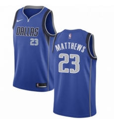 Mens Nike Dallas Mavericks 23 Wesley Matthews Swingman Royal Blue Road NBA Jersey Icon Edition