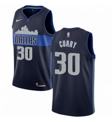 Mens Nike Dallas Mavericks 30 Seth Curry Authentic Navy Blue NBA Jersey Statement Edition 