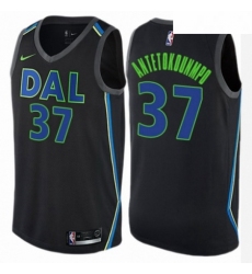 Mens Nike Dallas Mavericks 37 Kostas Antetokounmpo Swingman Black NBA Jersey City Edition 