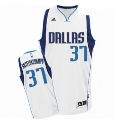 Mens Nike Dallas Mavericks 37 Kostas Antetokounmpo Swingman White Home NBA Jersey Association Edition 