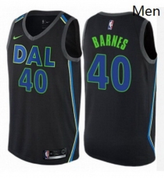 Mens Nike Dallas Mavericks 40 Harrison Barnes Authentic Black NBA Jersey City Edition