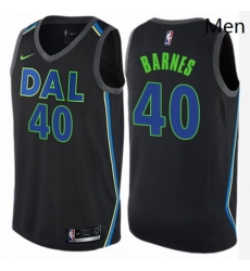 Mens Nike Dallas Mavericks 40 Harrison Barnes Swingman Black NBA Jersey City Edition
