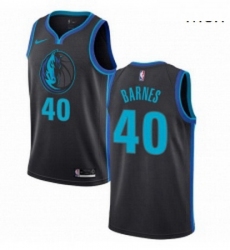 Mens Nike Dallas Mavericks 40 Harrison Barnes Swingman Charcoal NBA Jersey City Edition