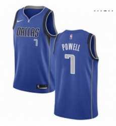Mens Nike Dallas Mavericks 7 Dwight Powell Swingman Royal Blue NBA Jersey Icon Edition 