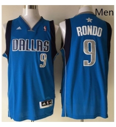 Revolution 30 Mavericks 9 Rajon Rondo Sky Blue Stitched NBA Jersey 