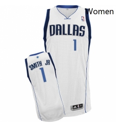 Womens Adidas Dallas Mavericks 1 Dennis Smith Jr Authentic White Home NBA Jersey