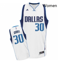 Womens Adidas Dallas Mavericks 30 Seth Curry Swingman White Home NBA Jersey 