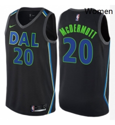 Womens Nike Dallas Mavericks 20 Doug McDermott Swingman Black NBA Jersey City Edition 