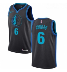 Womens Nike Dallas Mavericks 6 DeAndre Jordan Swingman Charcoal NBA Jersey City Edition 