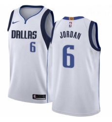 Womens Nike Dallas Mavericks 6 DeAndre Jordan Swingman White NBA Jersey Association Edition 