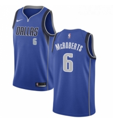 Womens Nike Dallas Mavericks 6 Josh McRoberts Swingman Royal Blue Road NBA Jersey Icon Edition 