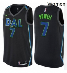 Womens Nike Dallas Mavericks 7 Dwight Powell Swingman Black NBA Jersey City Edition 