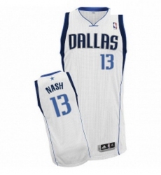 Youth Adidas Dallas Mavericks 13 Steve Nash Authentic White Home NBA Jersey