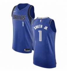 Youth Nike Dallas Mavericks 1 Dennis Smith Jr Authentic Royal Blue Road NBA Jersey Icon Edition