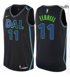 Youth Nike Dallas Mavericks 11 Yogi Ferrell Swingman Black NBA Jersey City Edition 