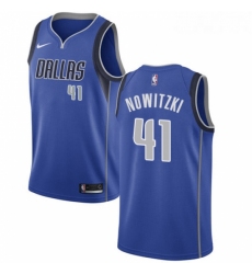 Youth Nike Dallas Mavericks 41 Dirk Nowitzki Swingman Royal Blue Road NBA Jersey Icon Edition