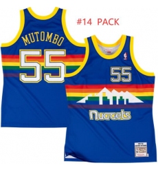Men Denver Nuggets #14 Robert Pack Blue M&N Stitched Jersey