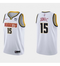 Men Denver Nuggets 15 Nikola Jokic White 2019 20 Association Edition Stitched Jersey