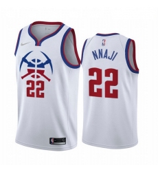 Men Denver Nuggets 22 Zeke Nnaji White NBA Swingman 2020 21 Earned Edition Jersey