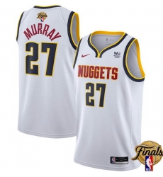 Men Denver Nuggets 27 Jamal Murray White 2023 Finals Association Edition Stitched Basketball Jersey