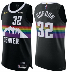 Men Denver Nuggets  32 Aaron Gordon Black 2025 26 City Edition Stitched Basketball Jersey