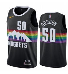 Men Denver Nuggets 50 Aaron Gordon Black City Edition Stitched Basketball Jersey