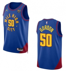 Men Denver Nuggets Jordan Brand Aaron Gordon #50 2022 23 Statement Edition Swingman Jersey Blue