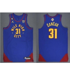Men Denver Nuggets Vlatko Cancar #31 Blue 2023 Finals Statement Edition With NO 6 Patch Stitched Basketball Jersey