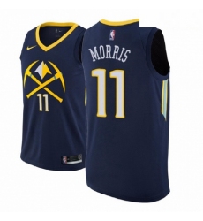 Men NBA 2018 19 Denver Nuggets 11 Monte Morris City Edition Navy Jersey 