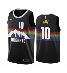 Men Nike Denver Nuggets 10 Bol Bol Men 2019 20 Black City Edition NBA Jersey