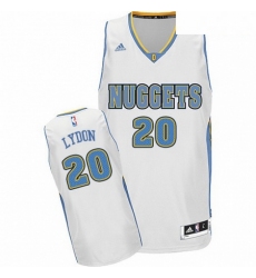 Mens Adidas Denver Nuggets 20 Tyler Lydon Swingman White Home NBA Jersey 