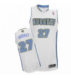 Mens Adidas Denver Nuggets 27 Jamal Murray Authentic White Home NBA Jersey