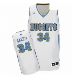 Mens Adidas Denver Nuggets 34 Devin Harris Swingman White Home NBA Jersey 